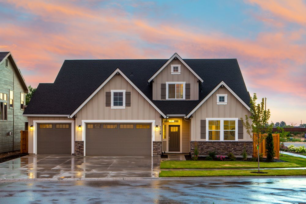 A home with a private garden — illustrative stock photo